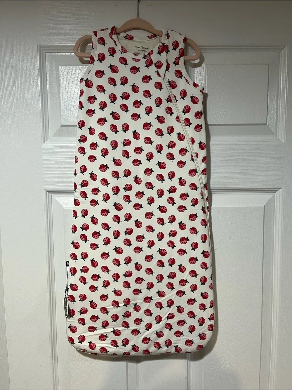 NWT 🌟 Sweet Bamboo Ladybug Sleep Sack- White & Red 0-9 months